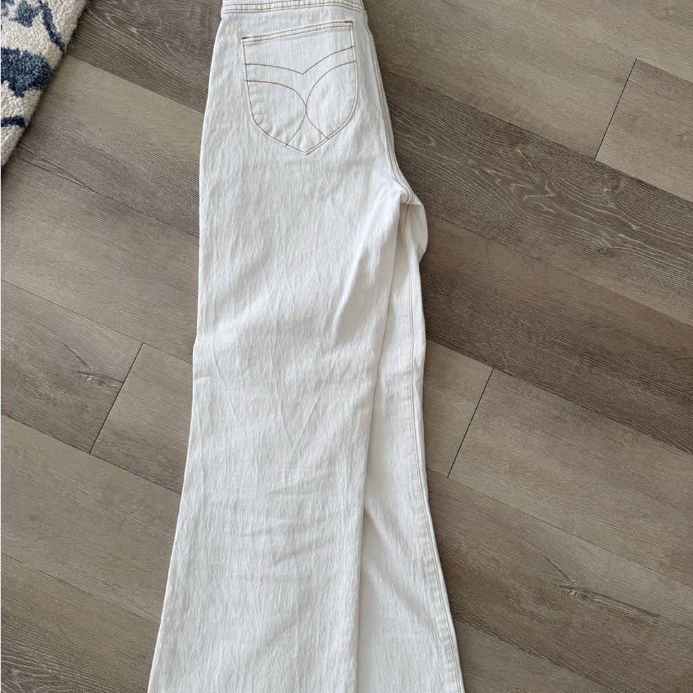 ROLLA'S Cream Flare Jeans